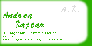 andrea kajtar business card